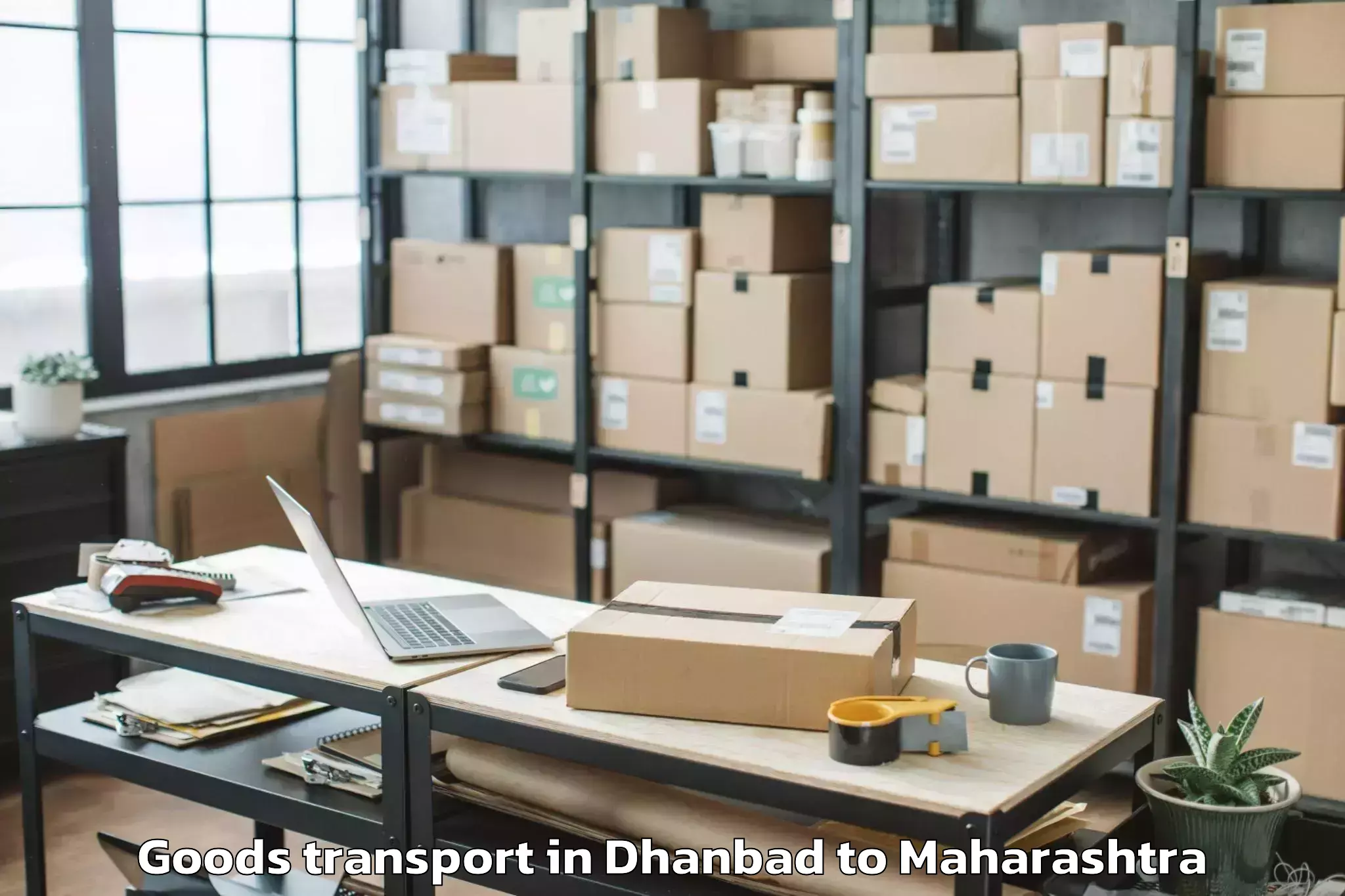 Dhanbad to Gondwana University Gadchiroli Goods Transport Booking